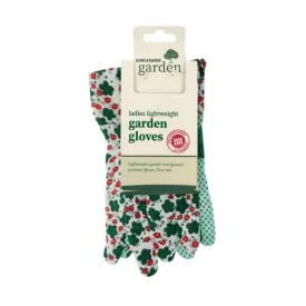 Kingfisher Ladies Lightweight Polka Dot And Floral Gloves