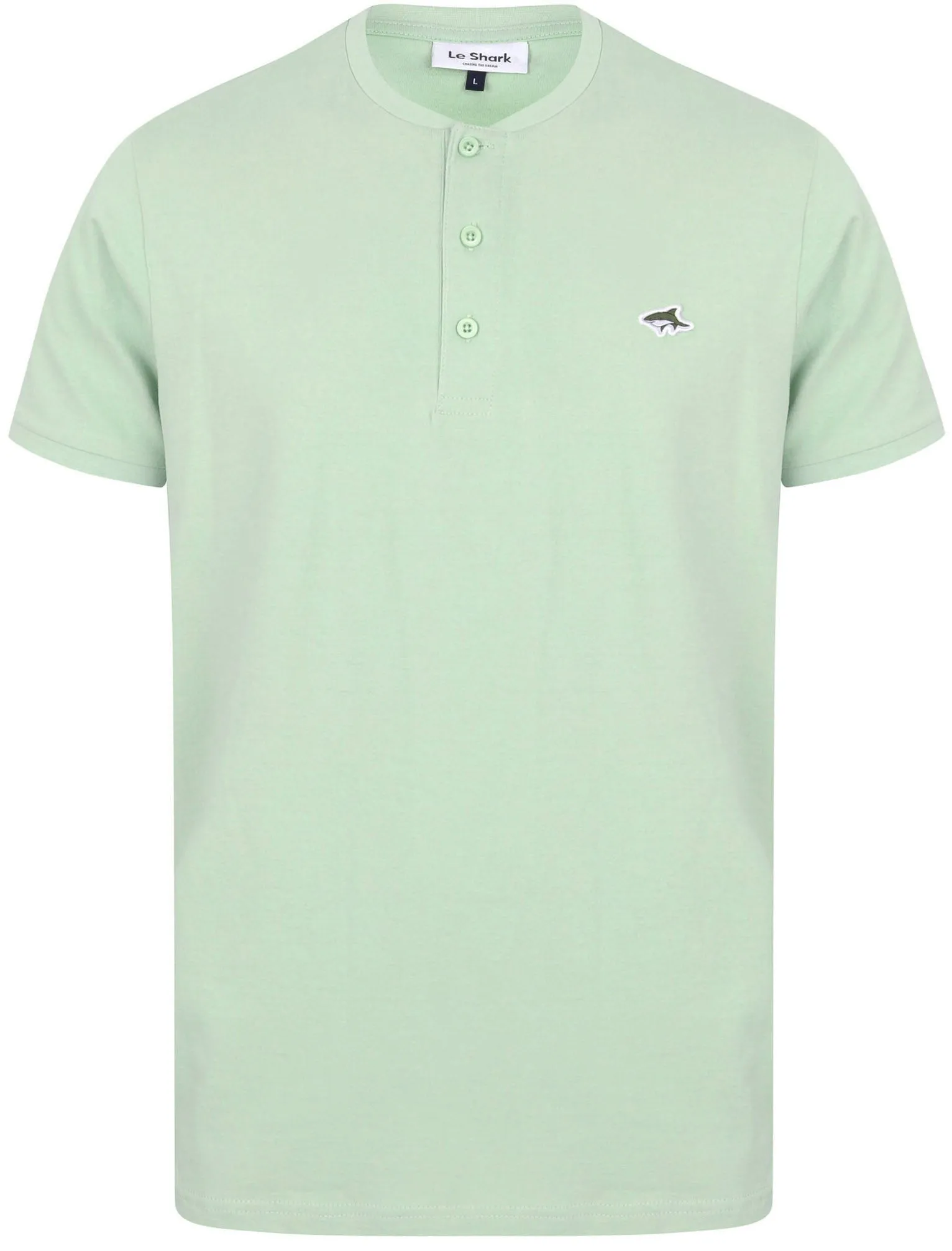 Kingshold Cotton Jersey Henley T-Shirt in Silt Green - Le Shark