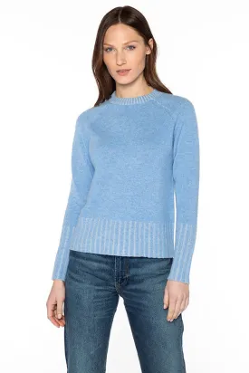 KINROSS CASHMERE - PLAITED RIB CREW NECK SWEATER