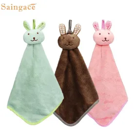 Kitchen Cartoon Animal Hanging Cloth Soft Plush Dishcloths Hand Towel Wonderful35%