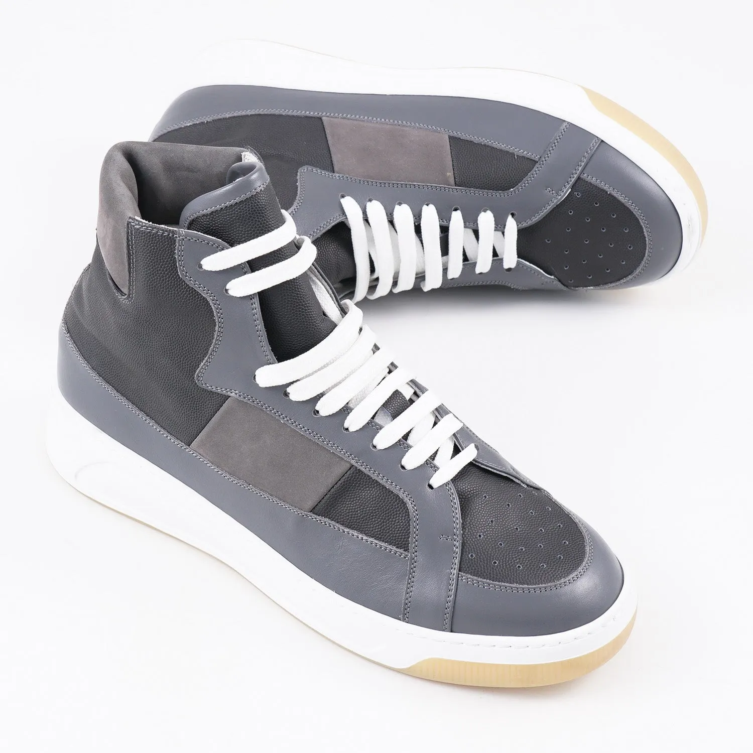 Kiton High-Top Leather Sneakers