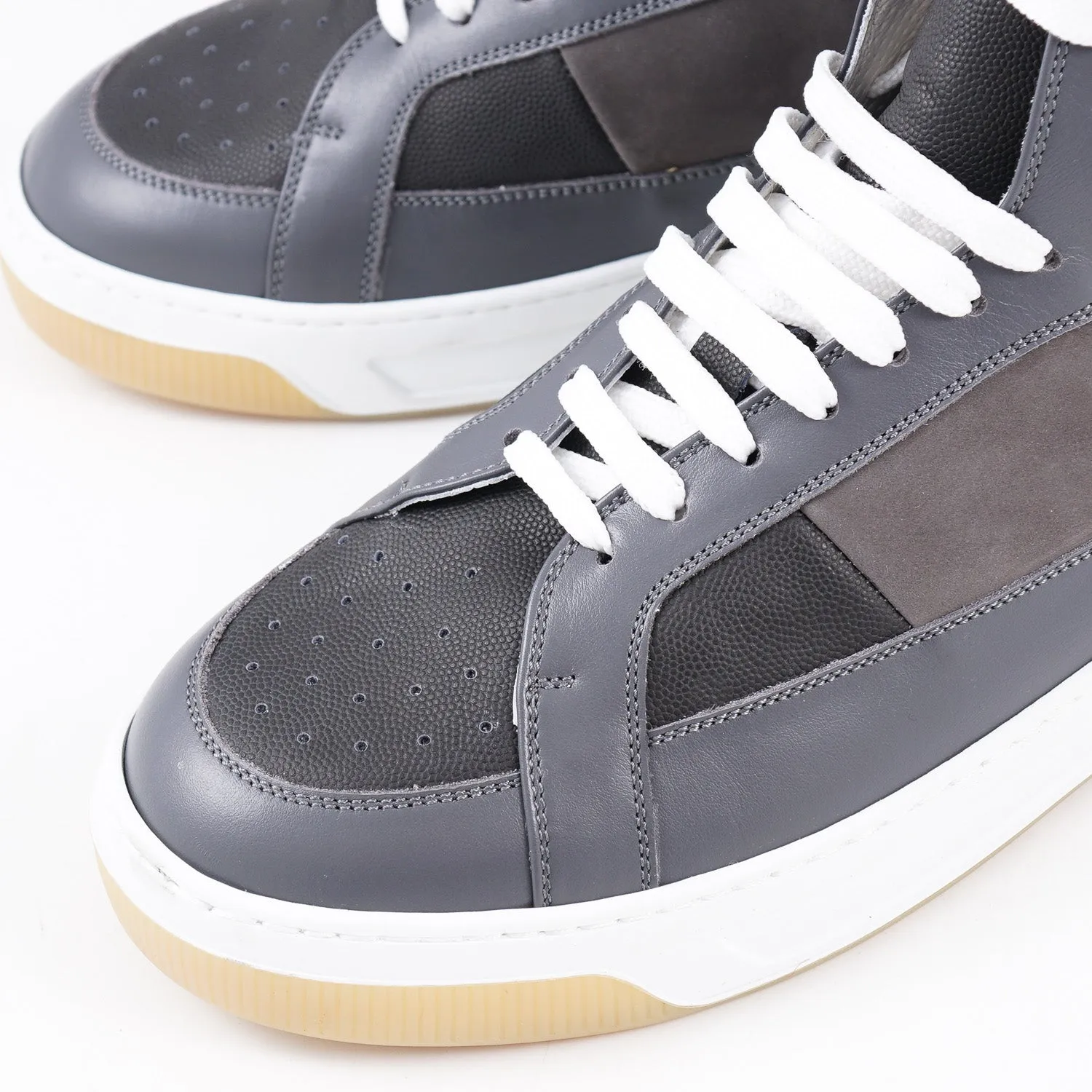 Kiton High-Top Leather Sneakers