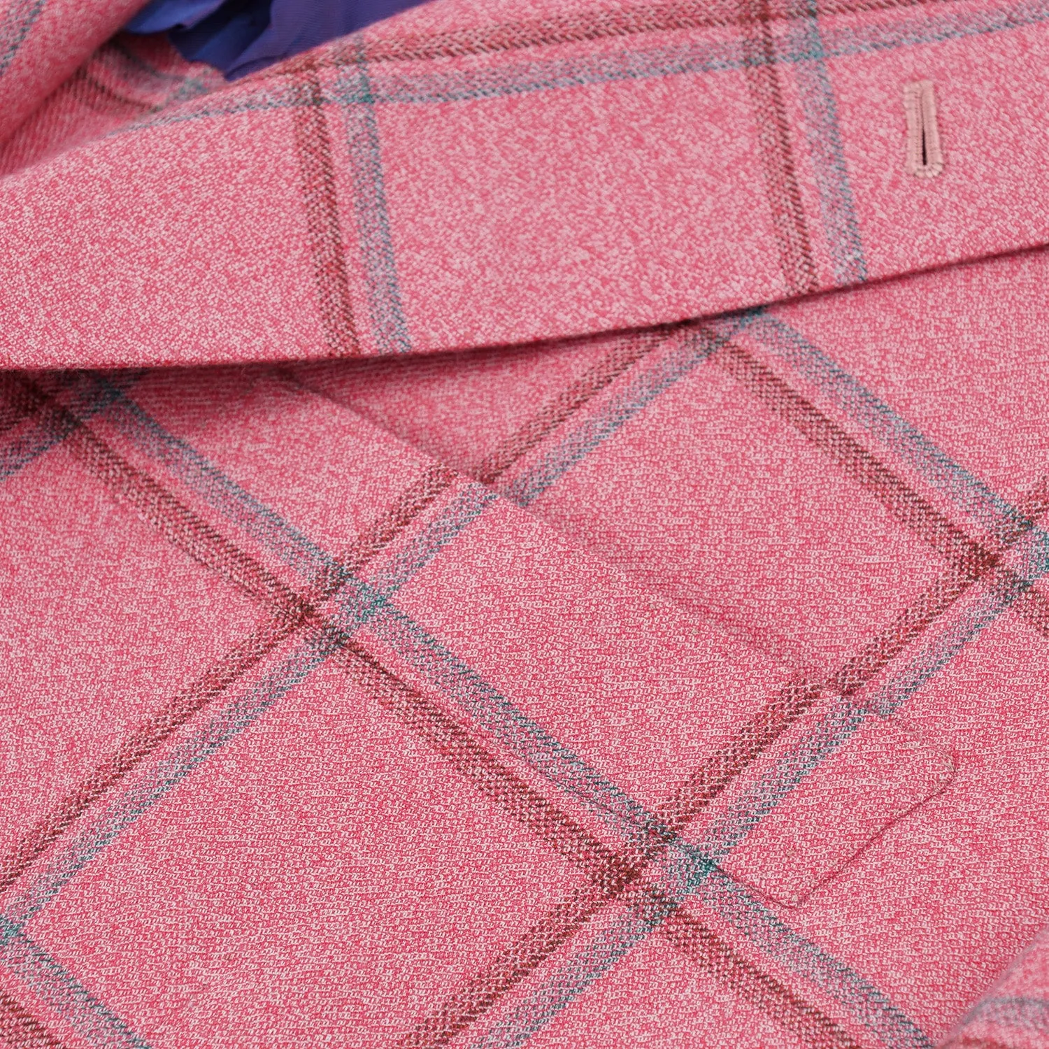 Kiton Pink Check Cashmere Sport Coat