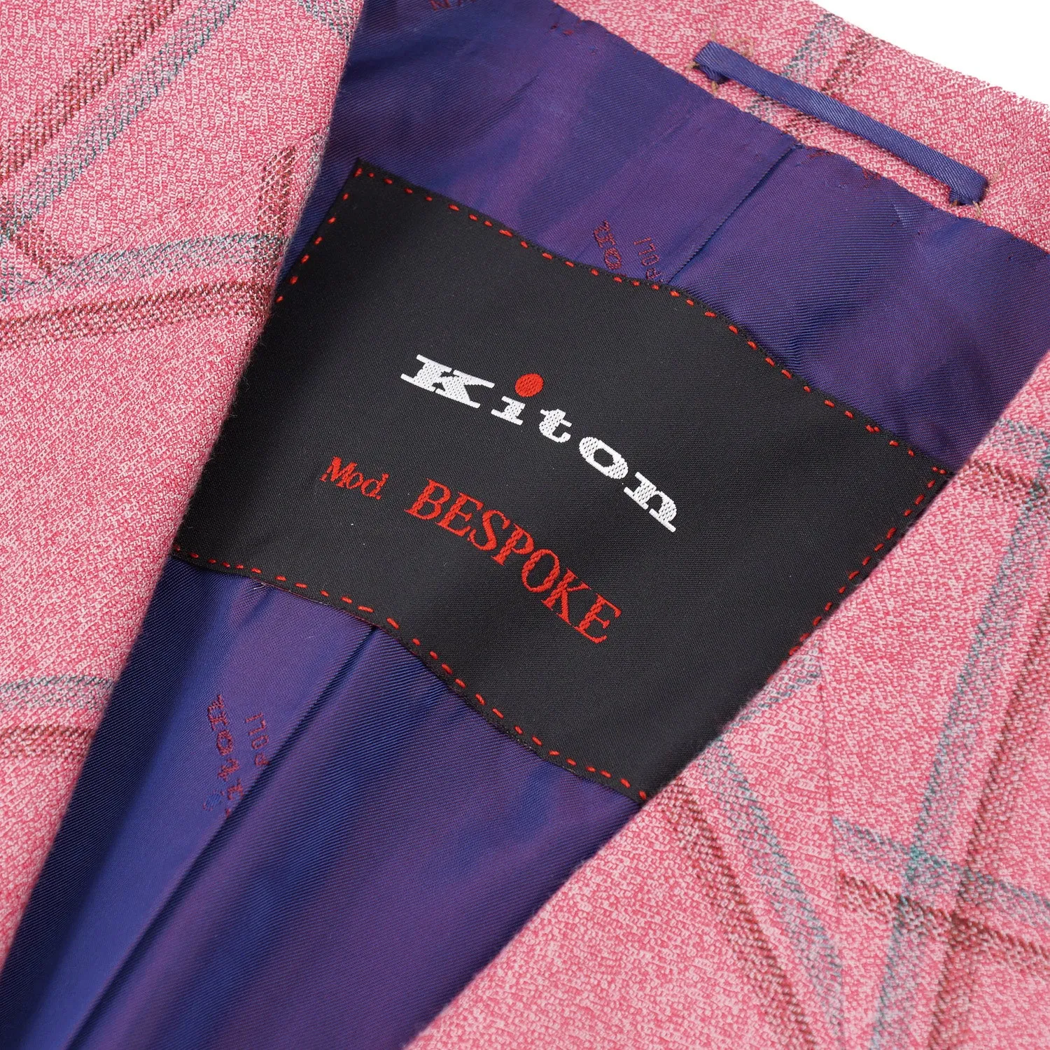 Kiton Pink Check Cashmere Sport Coat