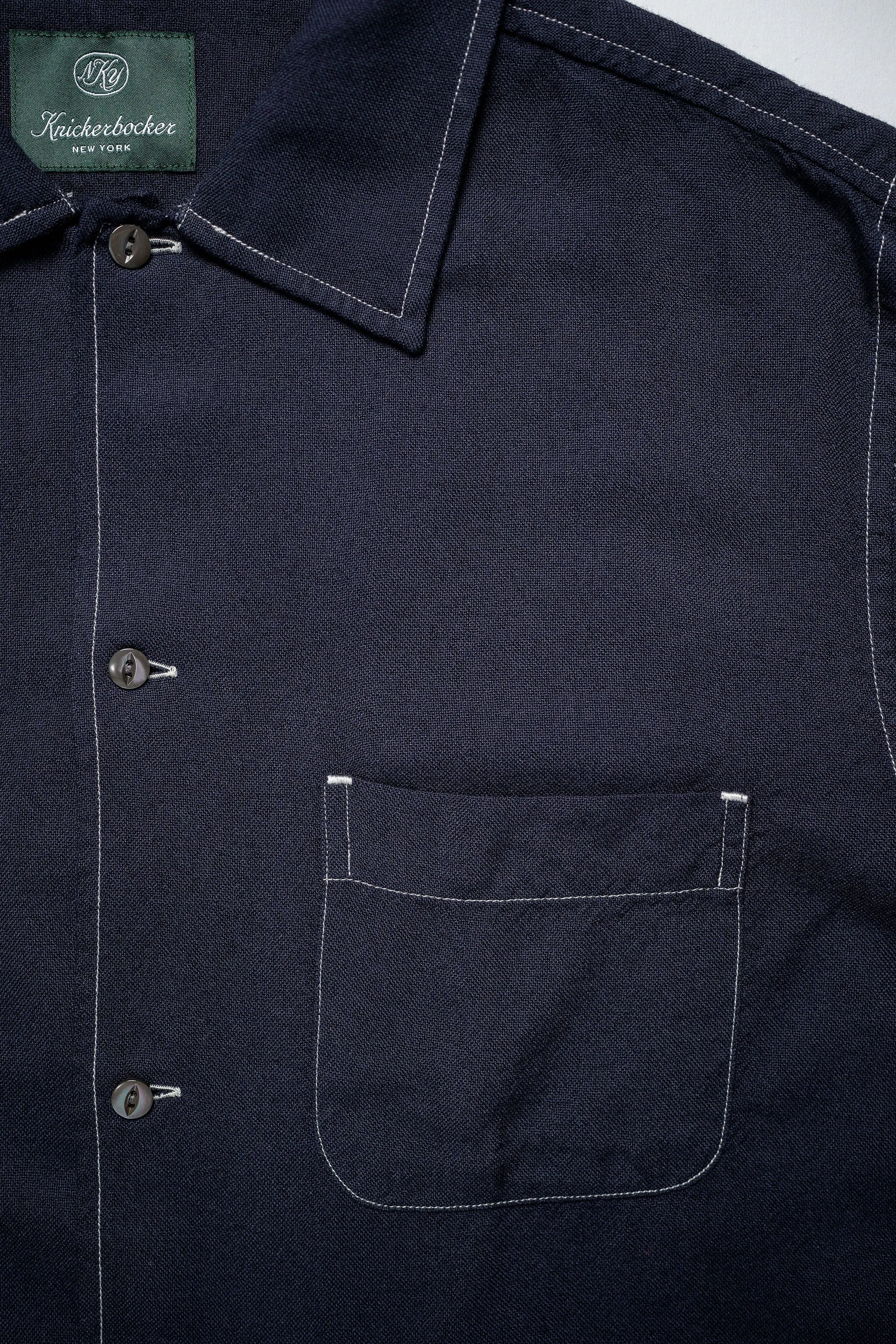 Knickerbocker Murray Modal & Merino Shirt - Dark Navy