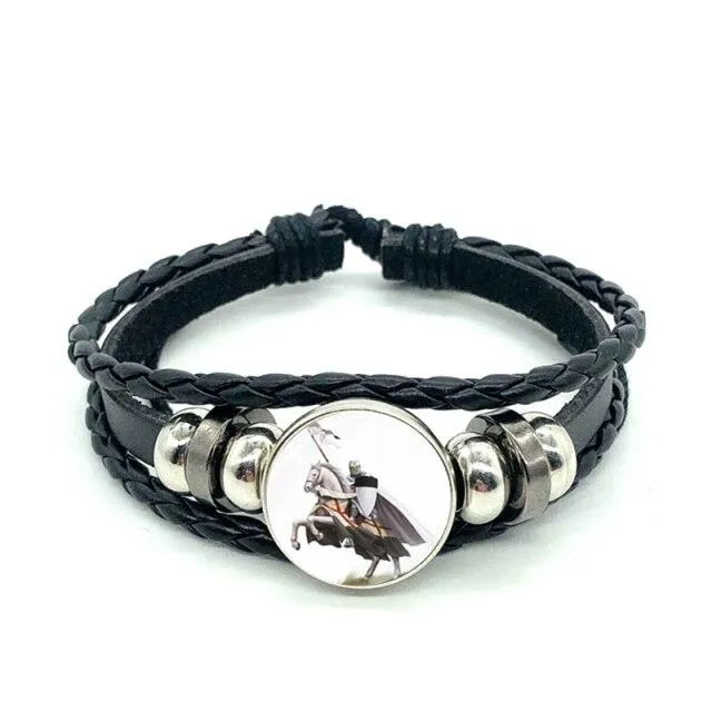 Knights Templar Commandery Bracelet - Knights On White Horseback