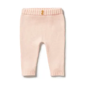 Knitted Organic Leggings - Blush