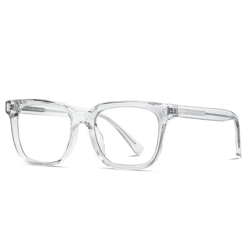 Kocolior Unisex Full Rim Square Acetate Hyperopic Reading Glasses 2091