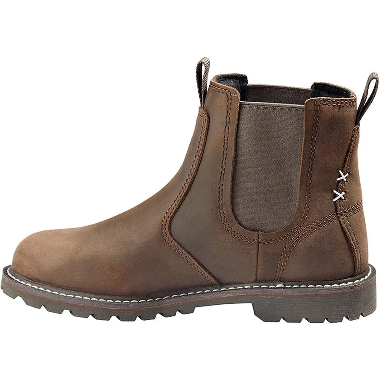 Kodiak Women's Bralorne Soft Toe WP Chelsea Work Boot -Brown- 4TEADB