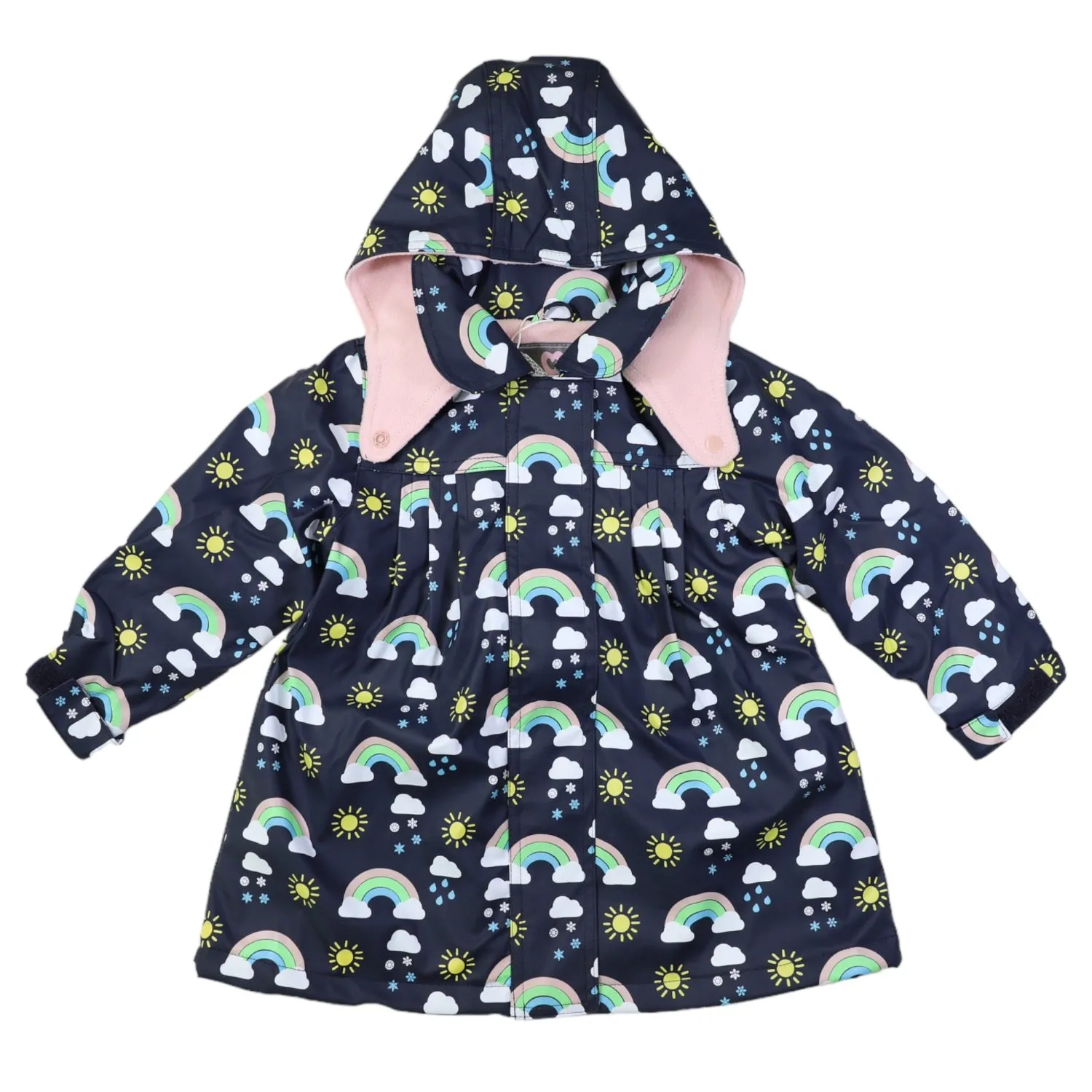 Korango Raincoat Sunshine & Rainbows Polar Fleece Navy