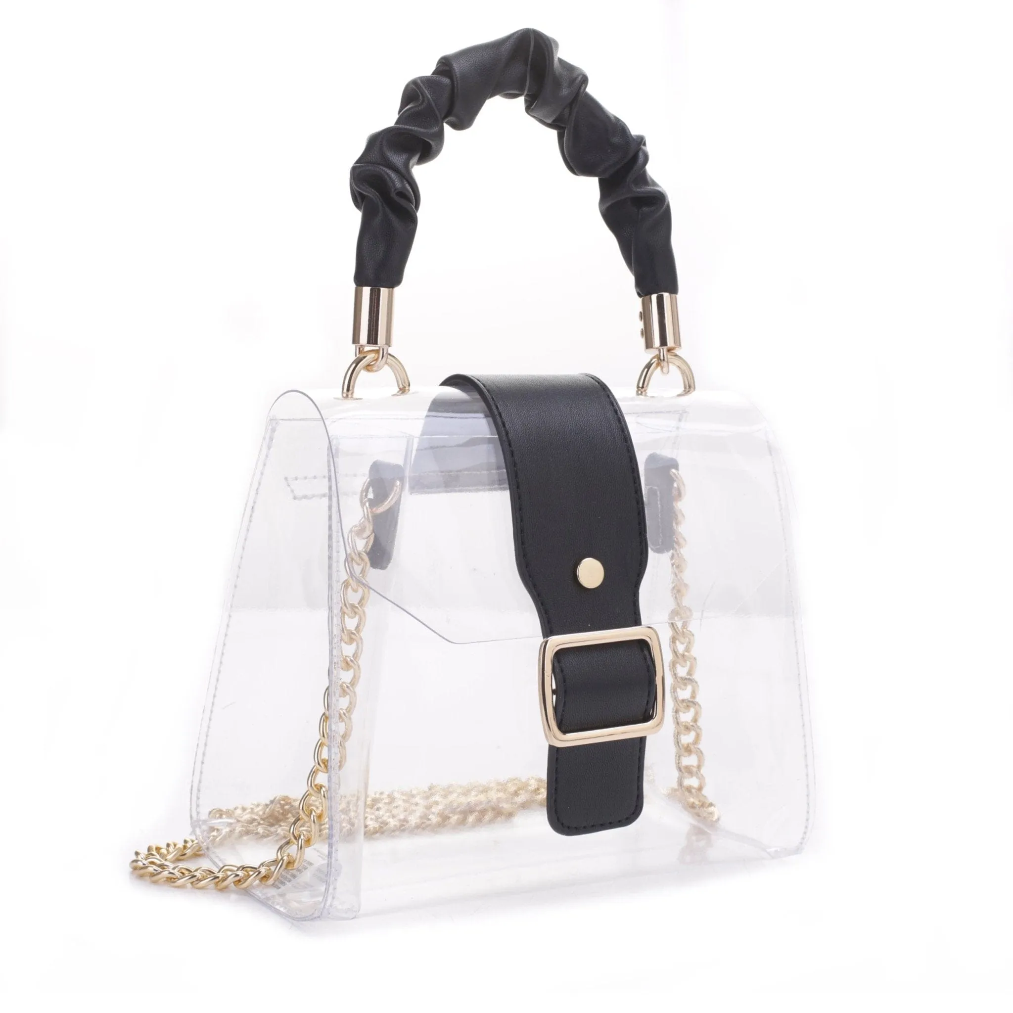 KS25748CL Tammy Clear Mini Satchel With Chain Strap