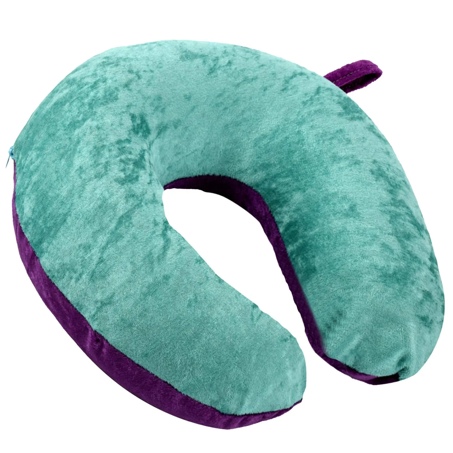 Kuber Industries 2 Pieces Unisex U-Shaped 100 Percent Pure Memory Foam Soft Cushions Neck Rest Pillow for Travel, Car, Train, Flight, Bus (Purple & Green,Black & Grey)-CTKTC39220