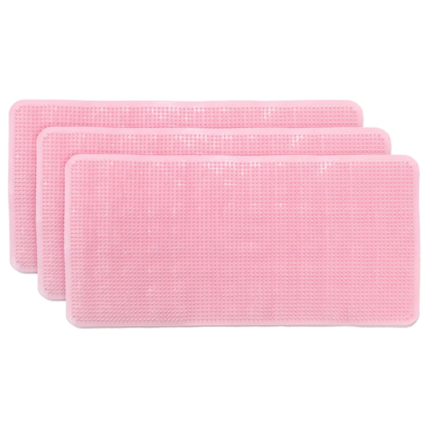 Kuber Industries Bath Mat | PVC Bathroom Mat | Shower Bath Mat | Floor Tub Mat | Bathroom Mud Mat | Anti-Skid Shower Bathroom Mat | L-YSD-B |Pack of 3| Pink