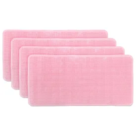 Kuber Industries Bath Mat | PVC Bathroom Mat | Shower Bath Mat | Floor Tub Mat | Bathroom Mud Mat | Anti-Skid Shower Bathroom Mat | L-YSD-B |Pack of 4| Pink