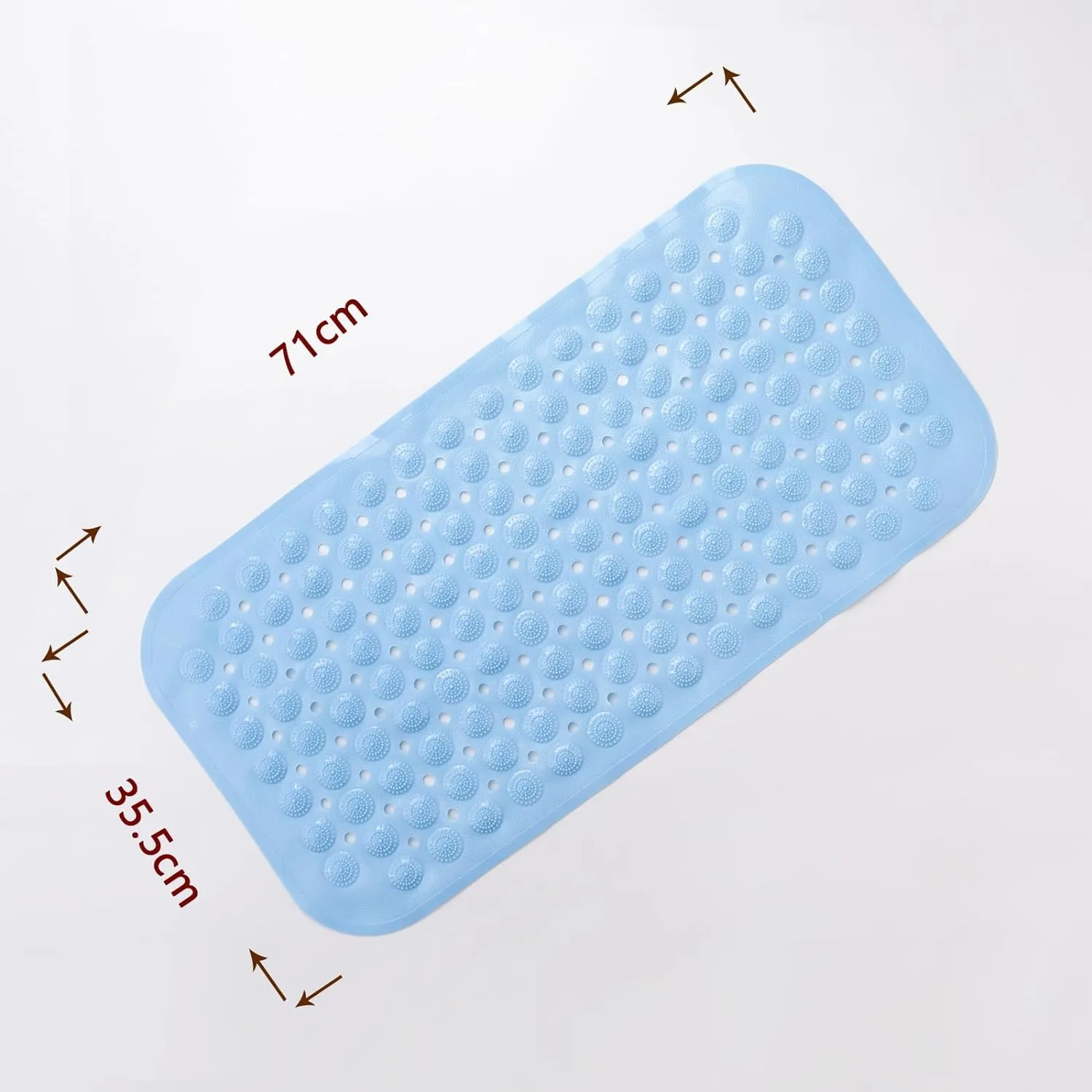 Kuber Industries Bath Mat | PVC Bathroom Mat | Shower Bath Mat | Floor Tub Mat | Bathroom Mud Mat | Anti-Skid Shower Bathroom Mat | M-YSD-35A |Pack of 5| Sky Blue