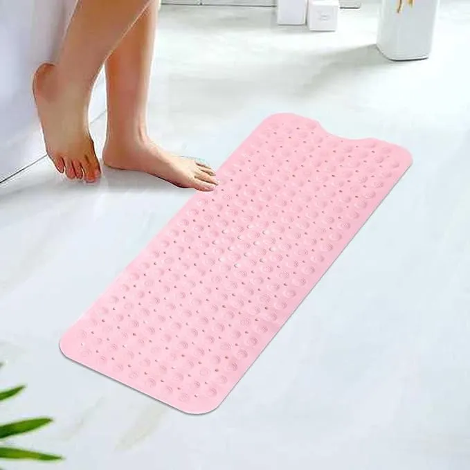 Kuber Industries Bath Mat | PVC Bathroom Mat | Shower Bath Mat | Floor Tub Mat | Bathroom Mud Mat | Anti-Skid Shower Bathroom Mat | M-YSD-40C |Pack of 5| Pink