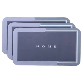 Kuber Industries Bath Mat | PVC Bathroom Mat | Shower Bath Mat | Floor Tub Mat | Diatom Mud Mat | Anti-Skid Shower Bathroom Mat | CF-220806 |Pack of 3| Light Gray