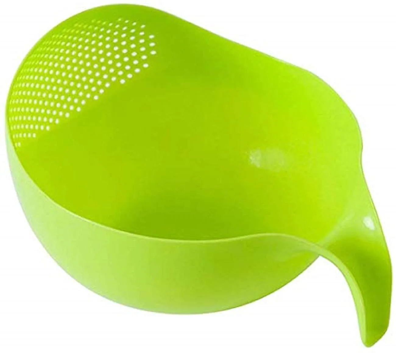 Kuber Industries Colander|Durable Plastic Unbreakable Strainer|BPA Free Washing Bowl for Rice, Pulses, Fruits, Vegetable, Noodles,Pasta Washing Bowl,(Green)