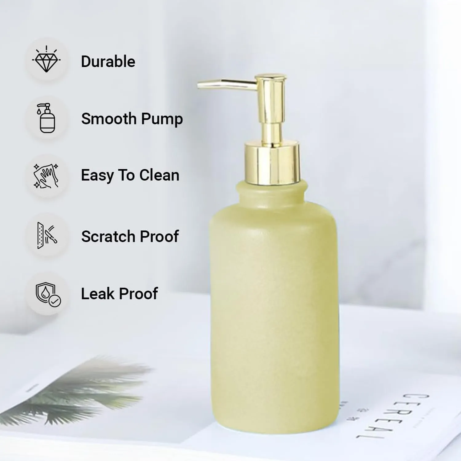 Kuber Industries Liquid Soap Dispenser | Handwash Soap Dispenser | Soap Dispenser for Wash Basin | Shampoo Dispenser Bottle | Bathroom Dispenser Bottle | JY00231GN | 400 ml | Green