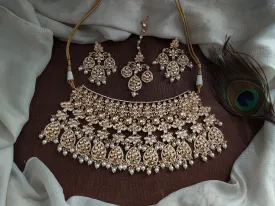 Kundan Bridal Flexible Choker Set with Kundan/Polki Stones