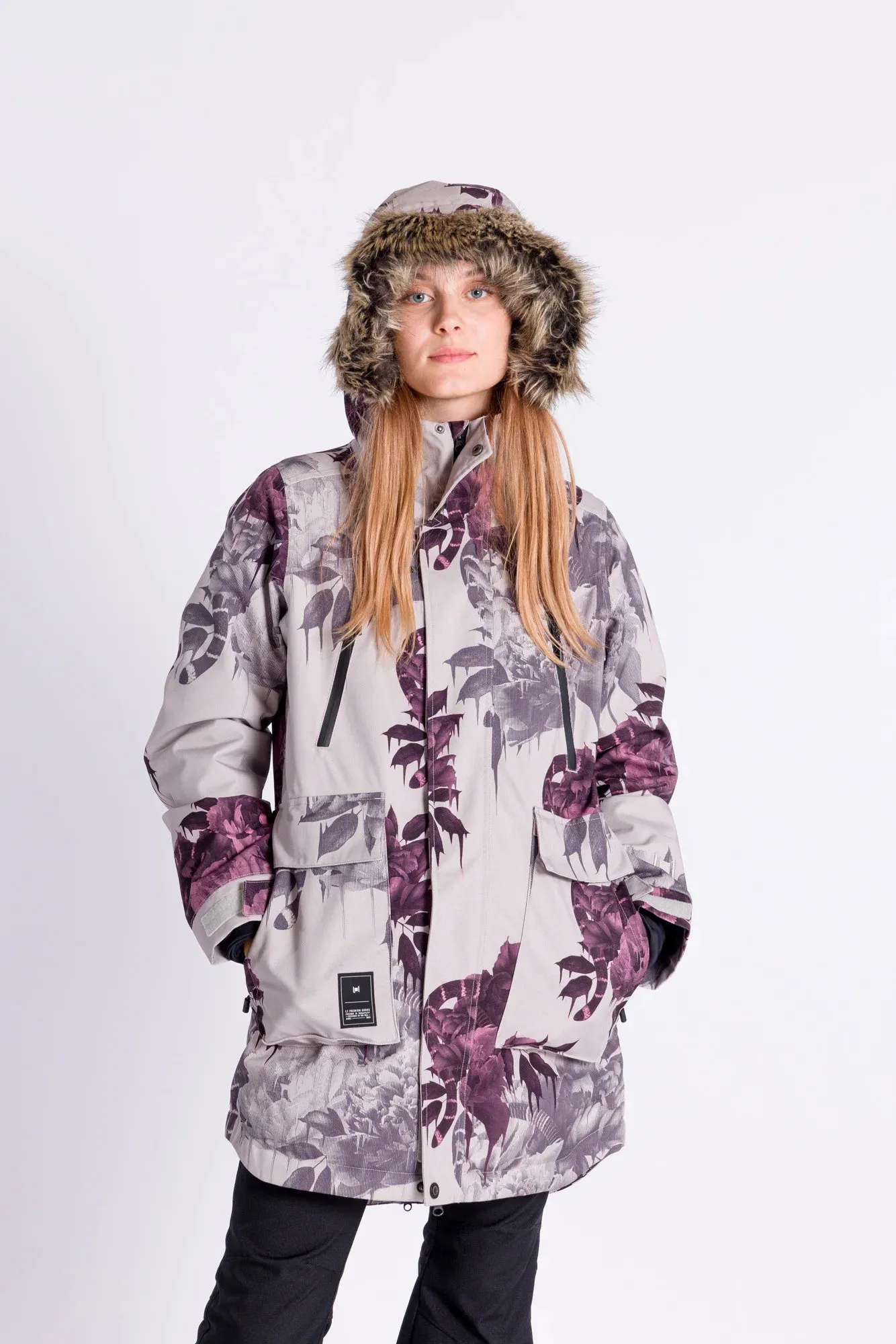 L1 Fairbanks Womens Jacket Ghosted Print