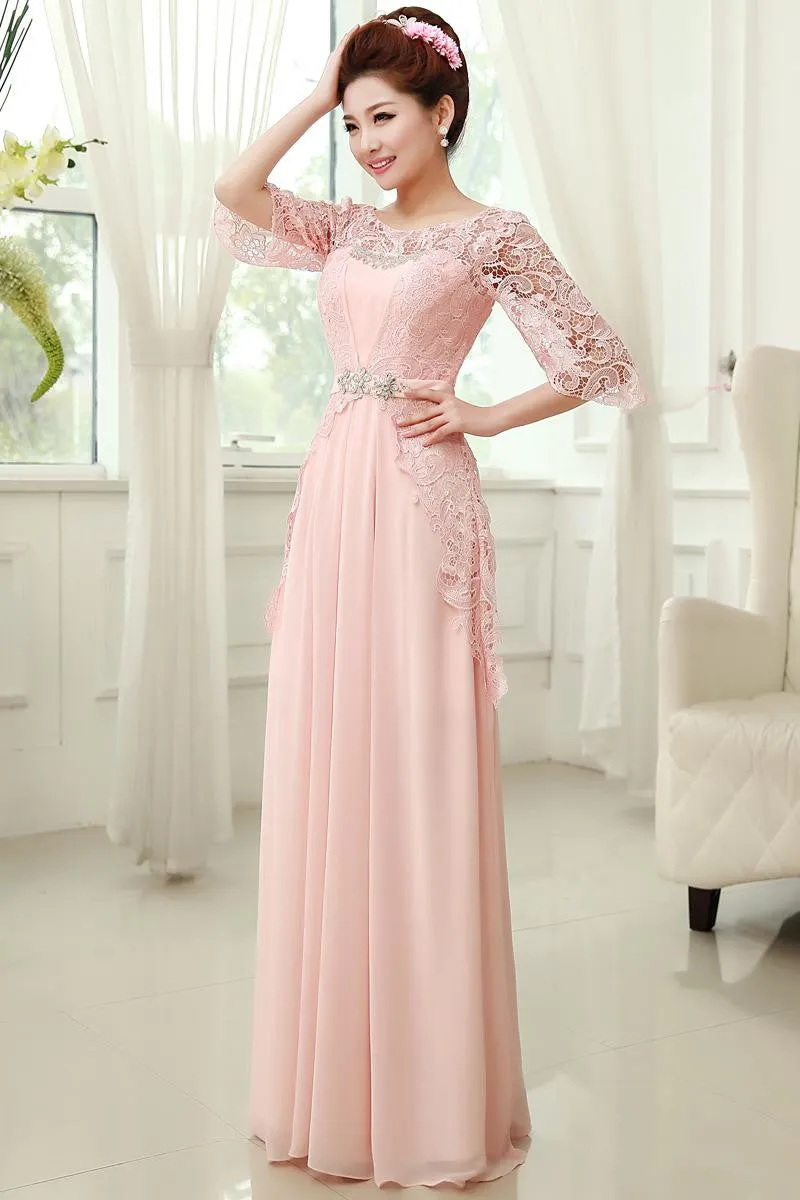 Lace and Chiffon Bridesmaid Dresses at Bling Brides Bouquet -Online Bridal Store