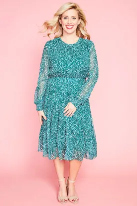 Lacey Green Spots Dress