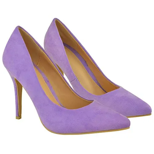 Ladies Low MID HIGH Heel With Pointed Toe Pumps In Court Shoes Style