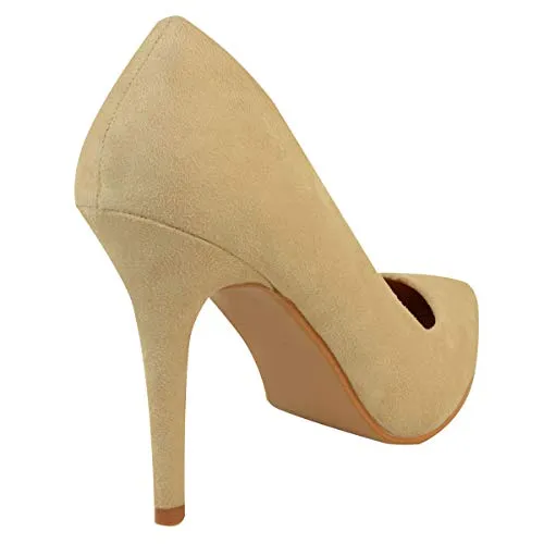 Ladies Low MID HIGH Heel With Pointed Toe Pumps In Court Shoes Style