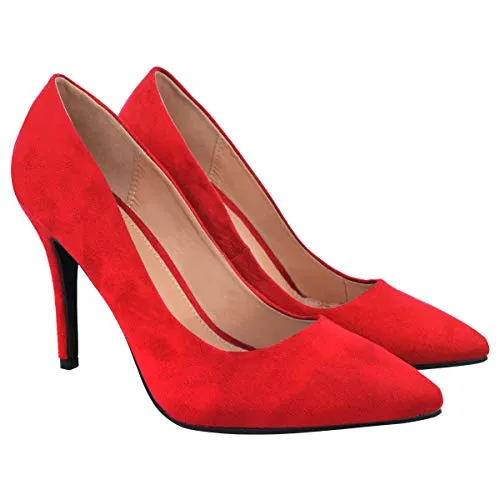 Ladies Low MID HIGH Heel With Pointed Toe Pumps In Court Shoes Style