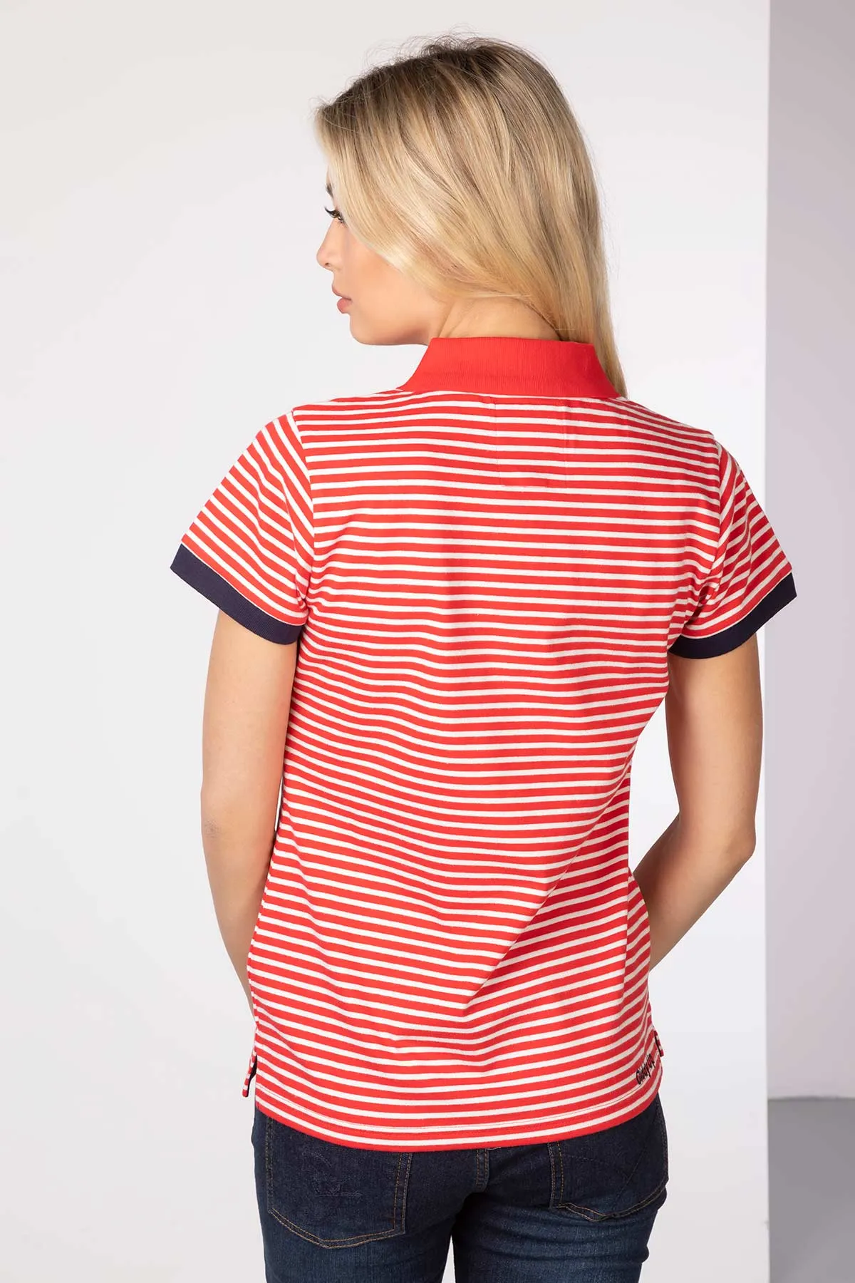 Ladies Matilda Stripe Polo Shirt