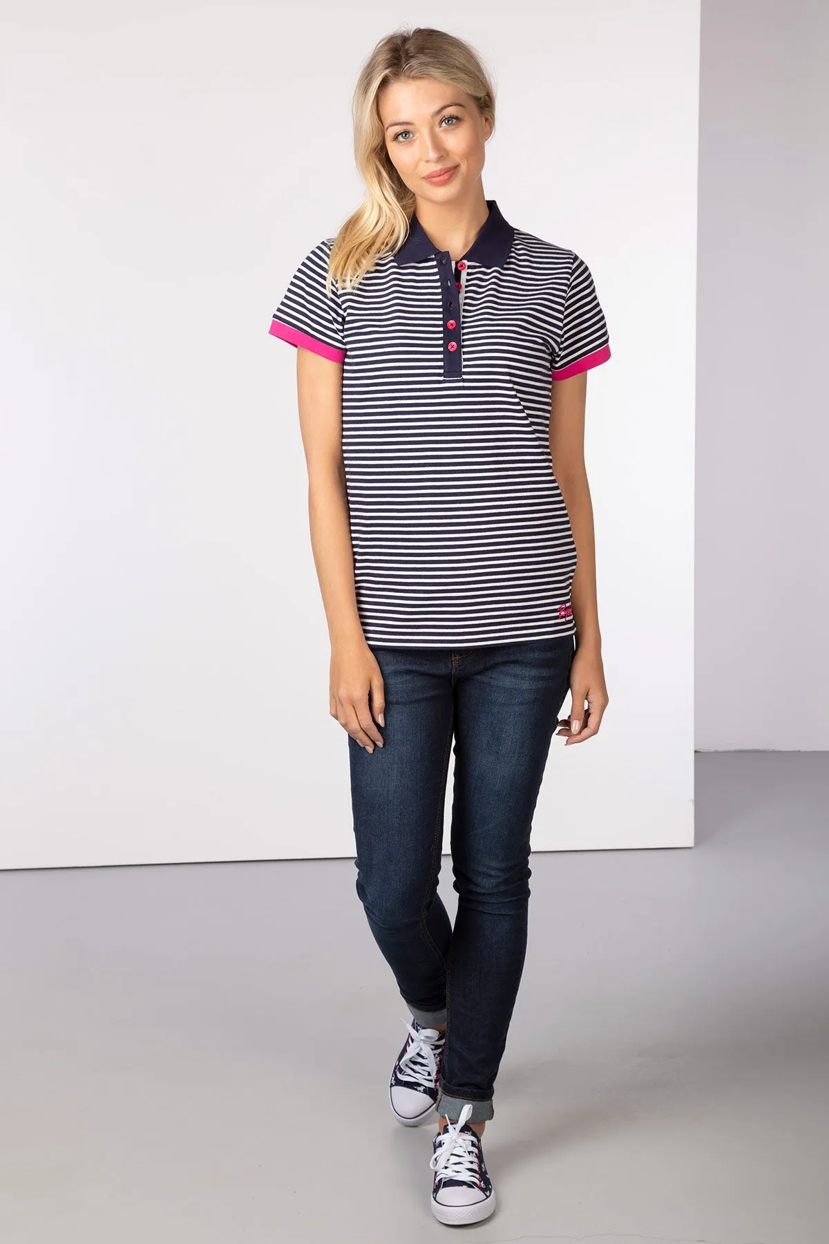 Ladies Matilda Stripe Polo Shirt