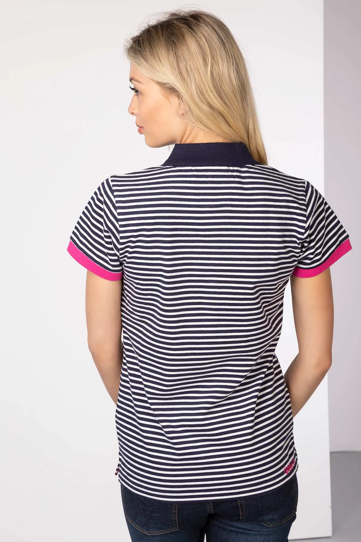 Ladies Matilda Stripe Polo Shirt