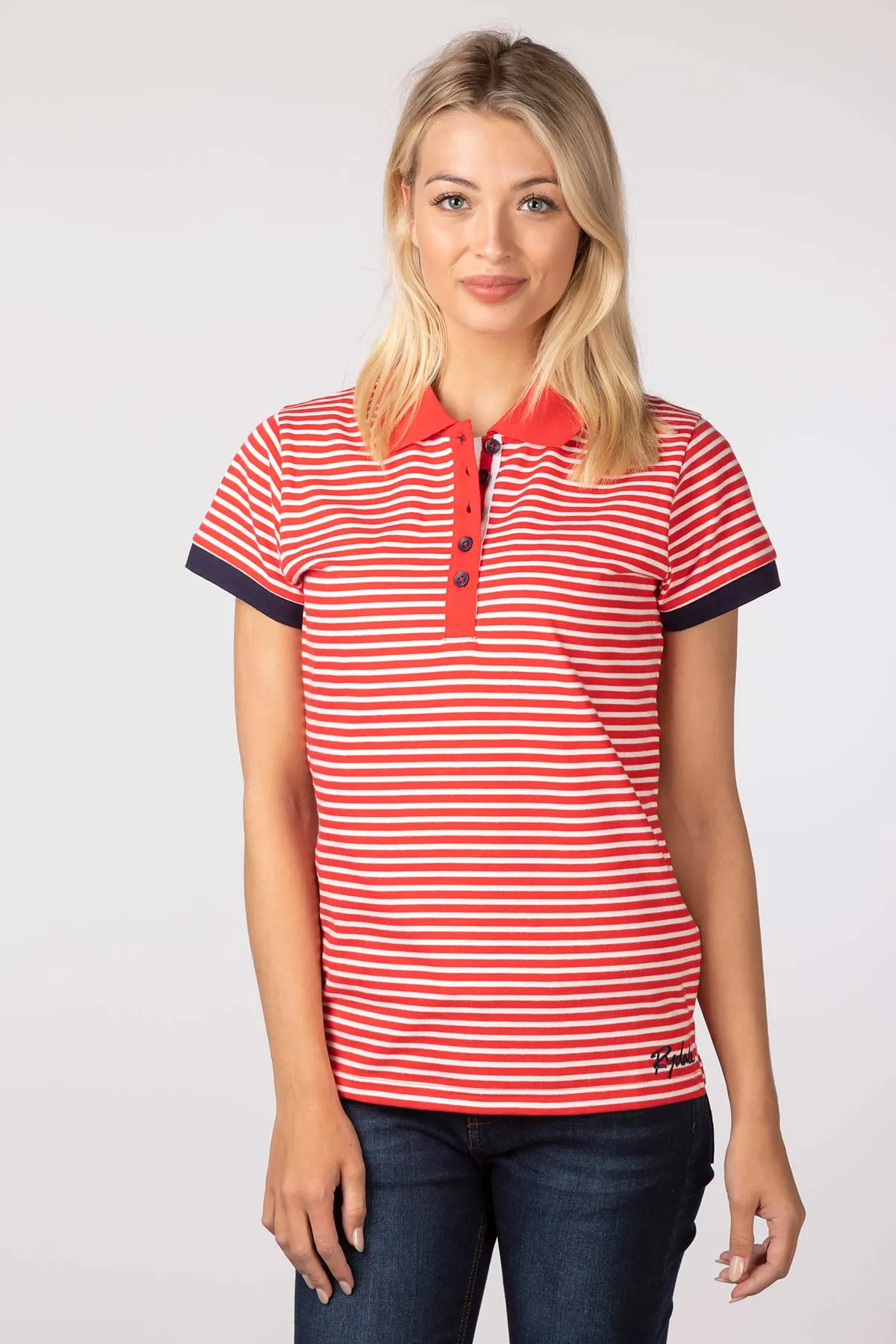 Ladies Matilda Stripe Polo Shirt