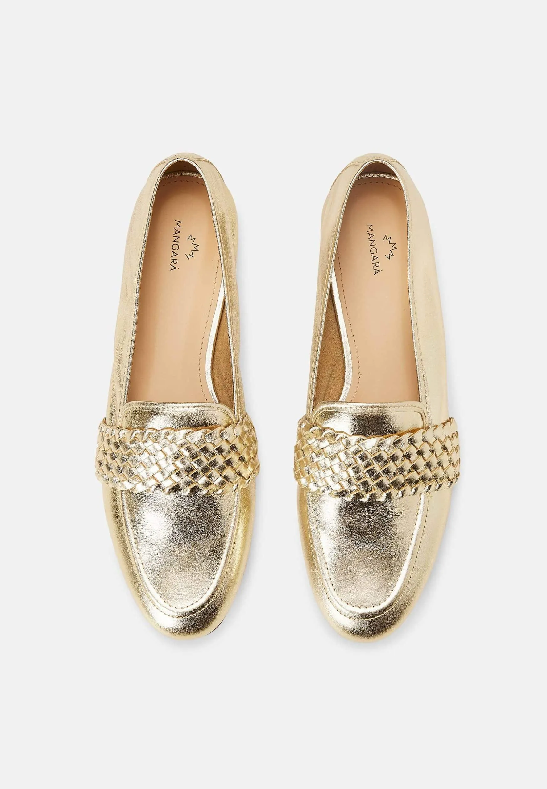 Ladies Premium Leather Loafers in Silver