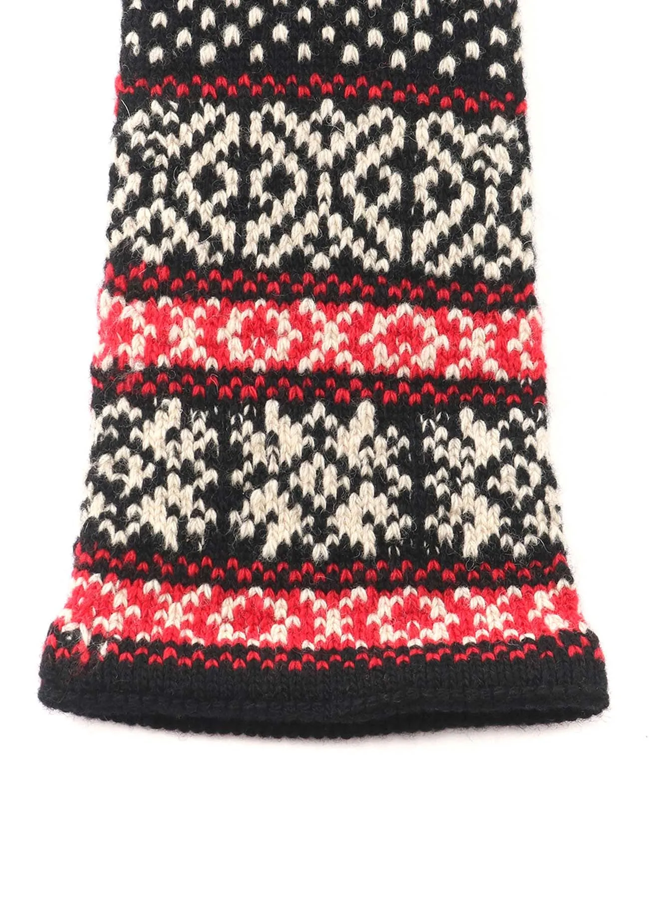 LAMB SKIN/WJQ KNIT CUFFS GLOVE