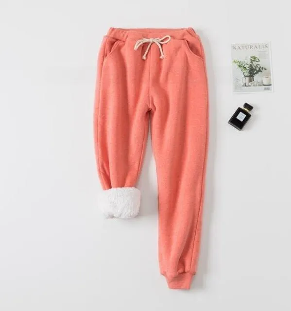 Lamb Velvet Lined Fleece Pants