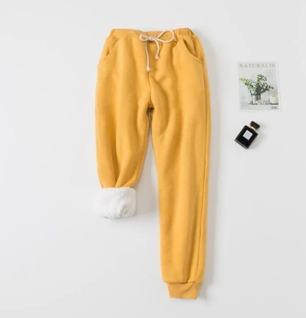 Lamb Velvet Lined Fleece Pants