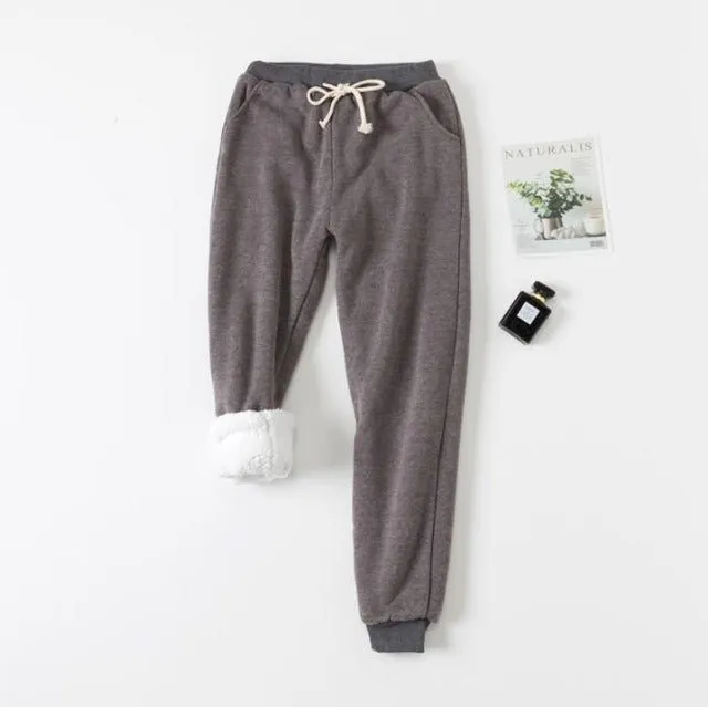 Lamb Velvet Lined Fleece Pants