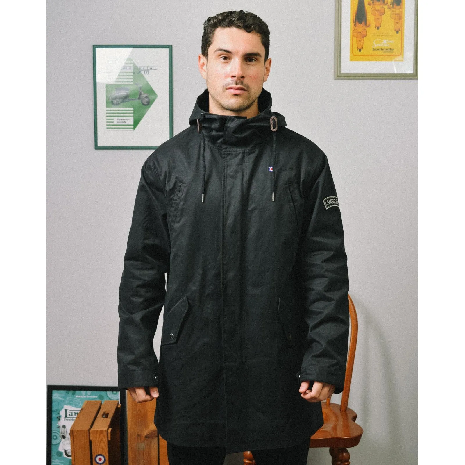 Lambretta Mens Water Resistant Parka Jacket