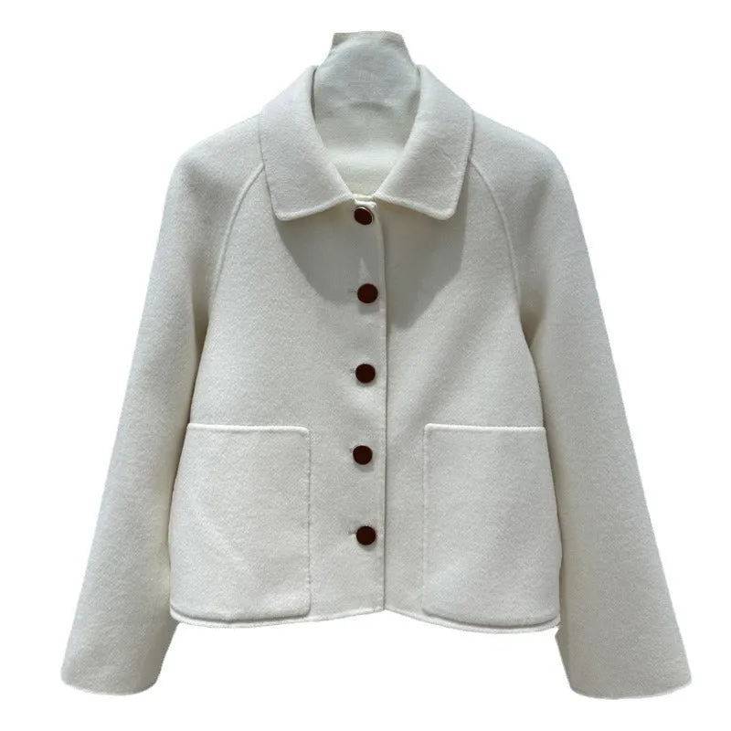 Lapel Cashmere Slim Coat