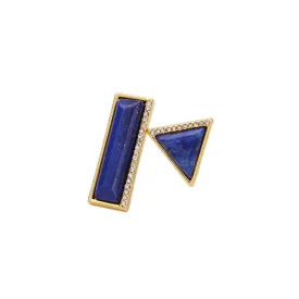 Lapis Blue Asymmetrical Earrings