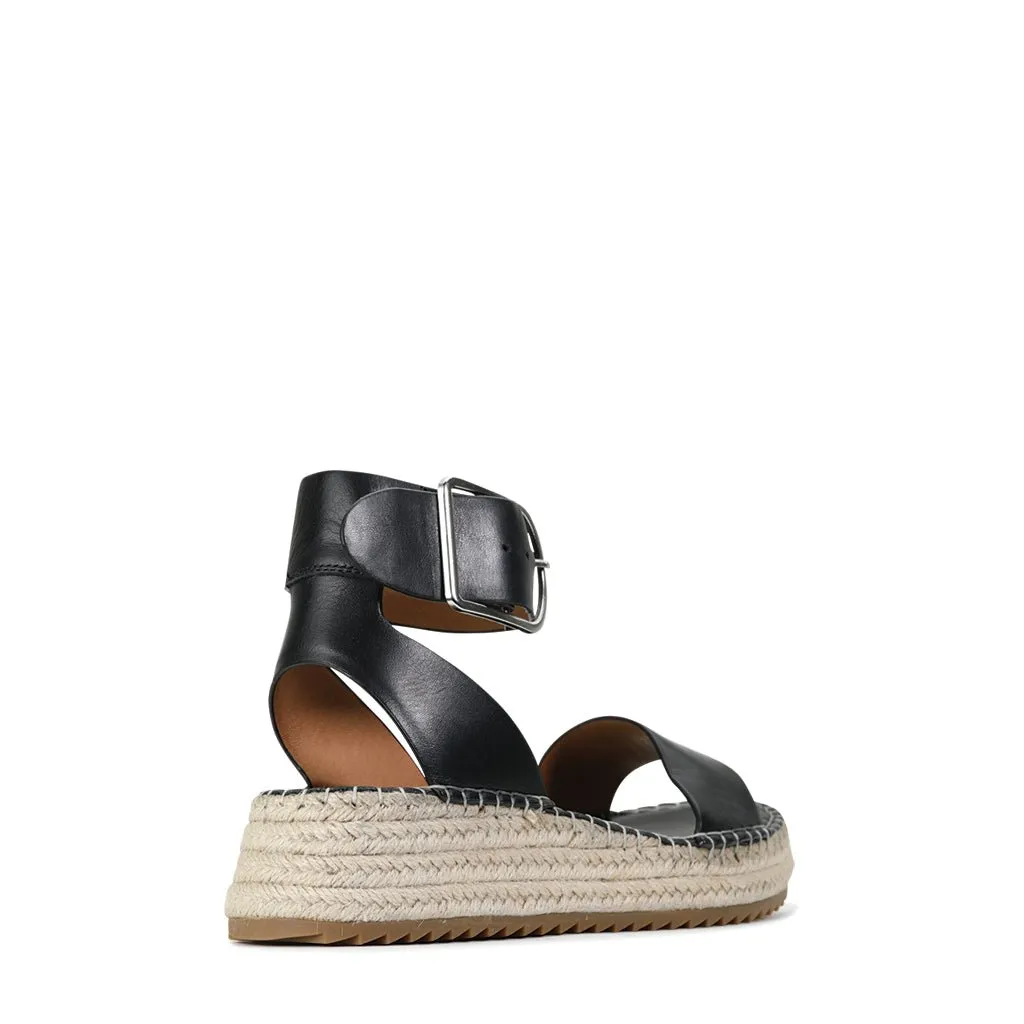 LARAH LEATHER ARCHIVE ESPADRILLE SANDALS