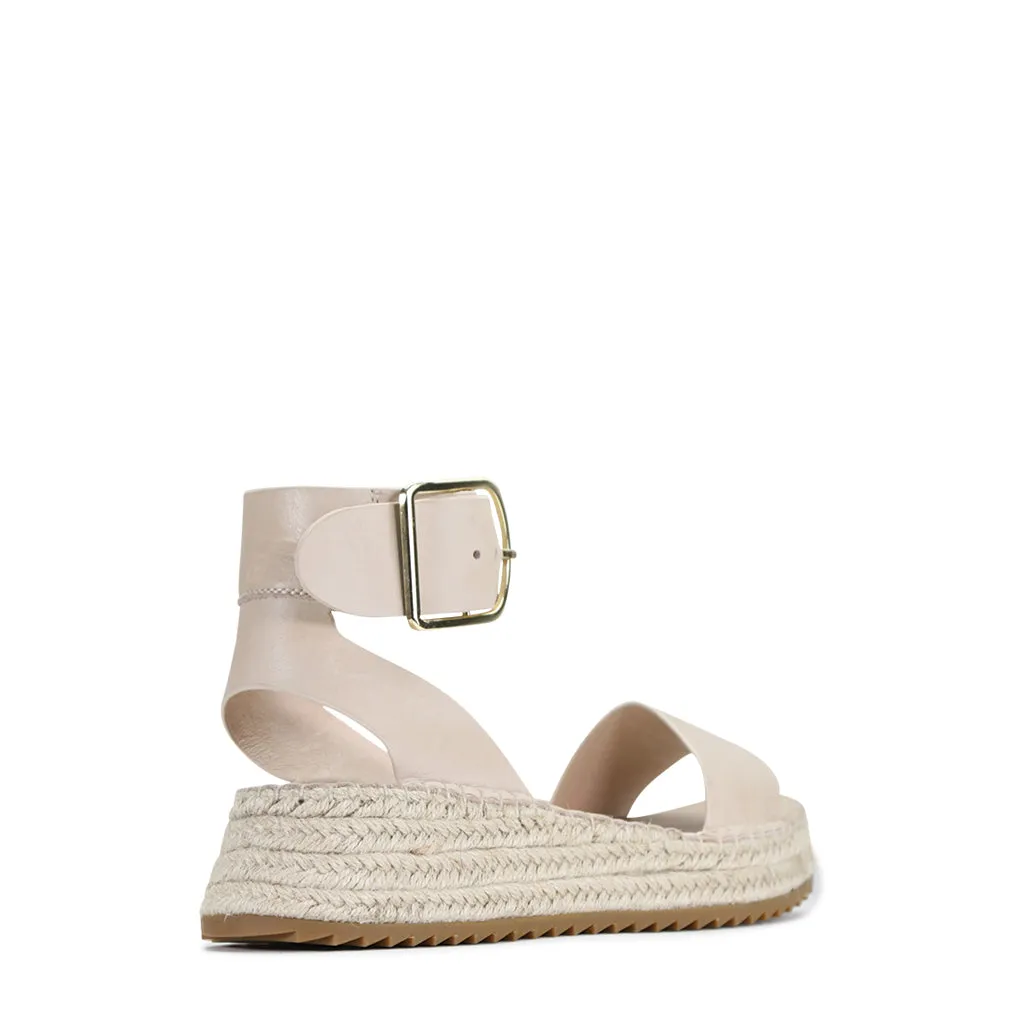 LARAH LEATHER ARCHIVE ESPADRILLE SANDALS