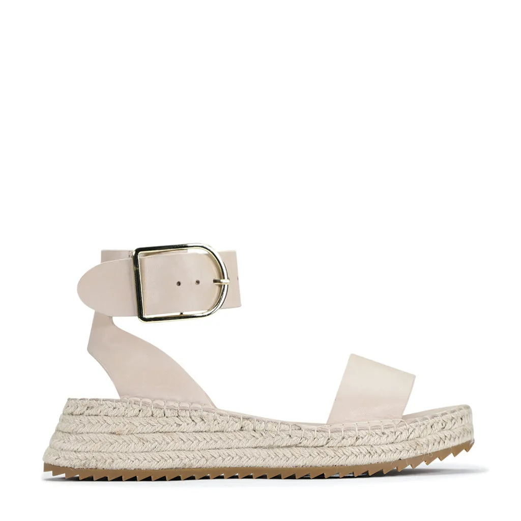 LARAH LEATHER ARCHIVE ESPADRILLE SANDALS