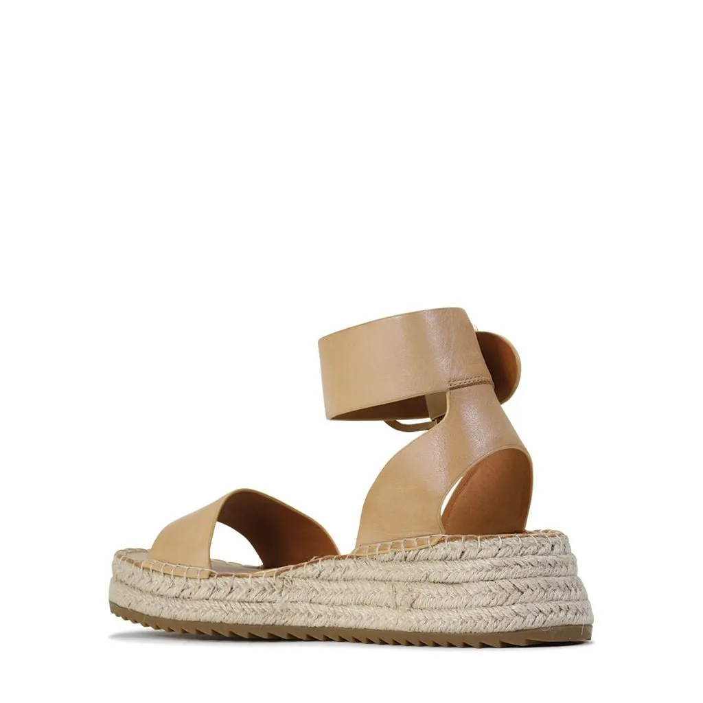 LARAH LEATHER ARCHIVE ESPADRILLE SANDALS