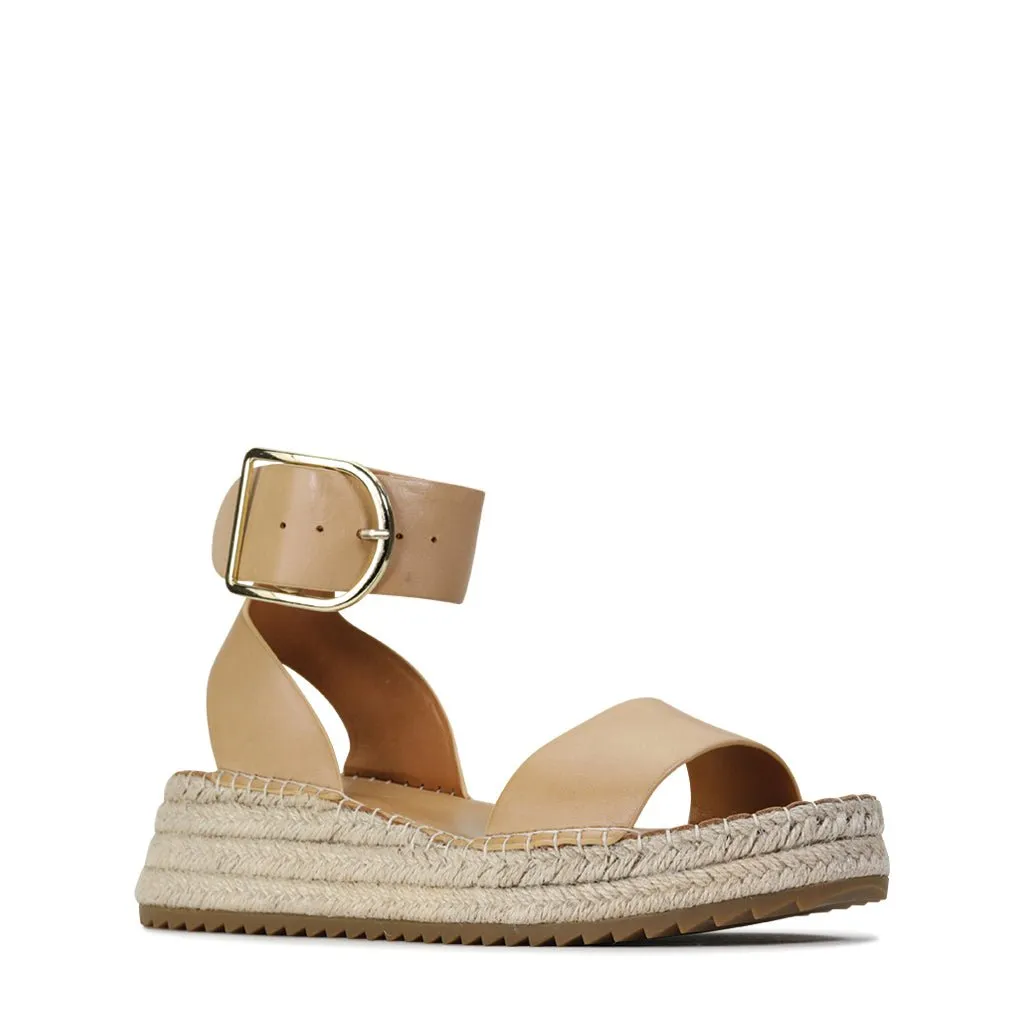 LARAH LEATHER ARCHIVE ESPADRILLE SANDALS