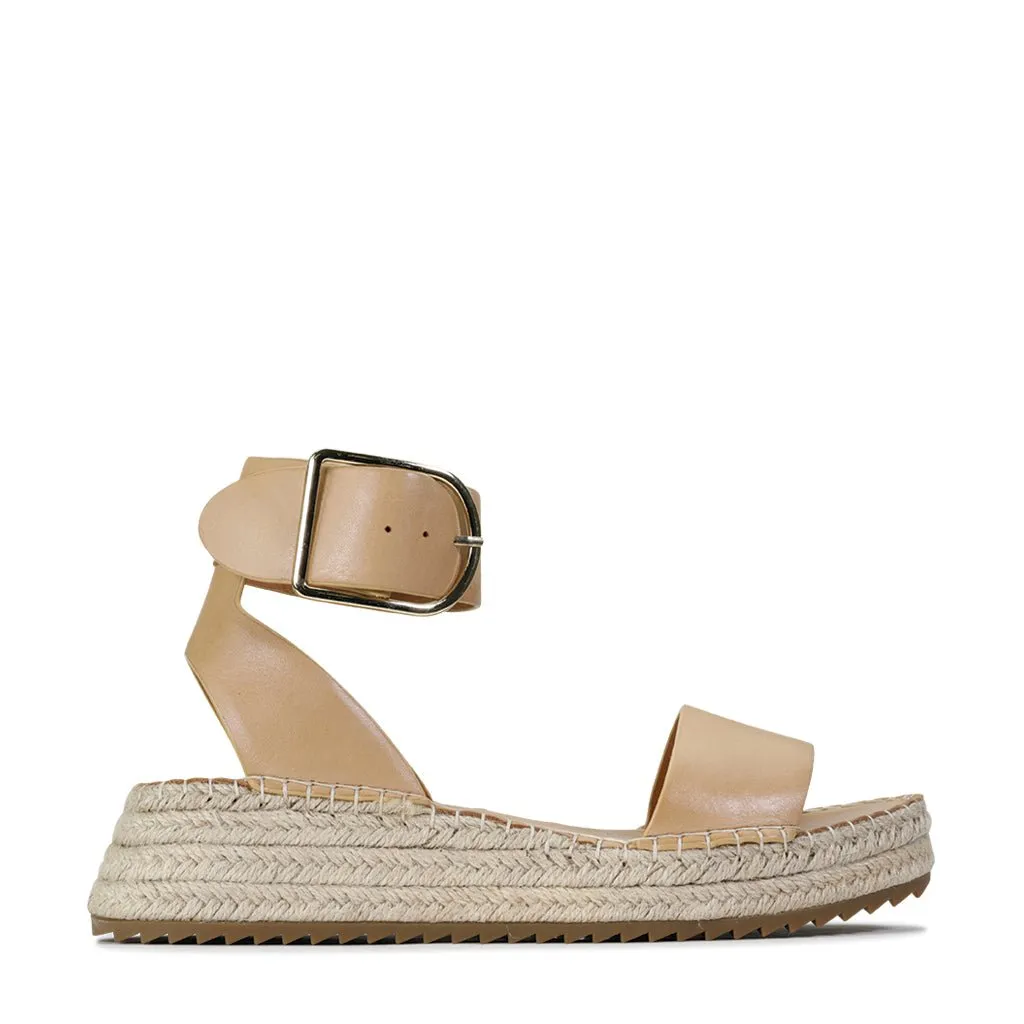 LARAH LEATHER ARCHIVE ESPADRILLE SANDALS