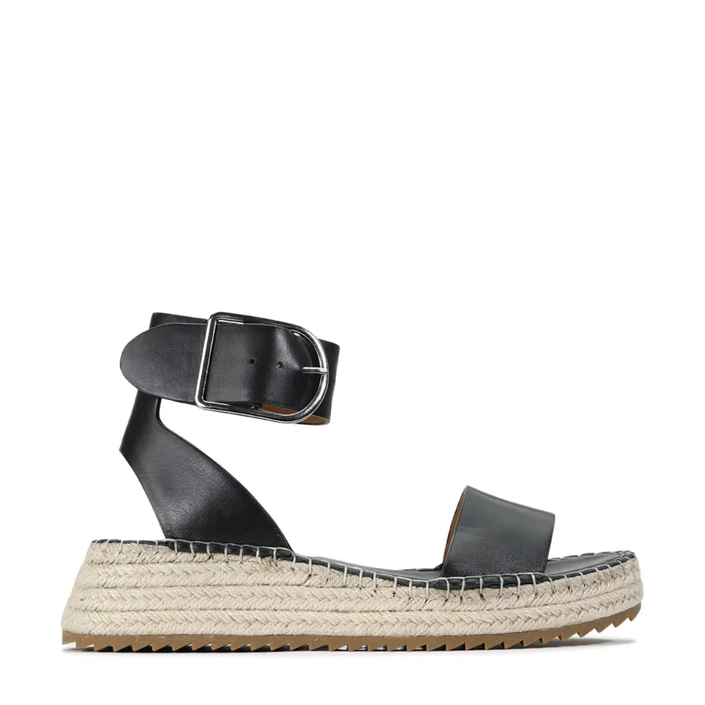 LARAH LEATHER ARCHIVE ESPADRILLE SANDALS