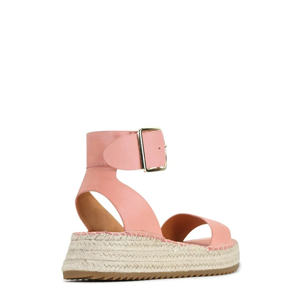 LARAH LEATHER ARCHIVE ESPADRILLE SANDALS